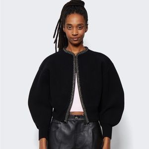 ALEXANDER WANG CRYSTAL TRIM CARDIGAN